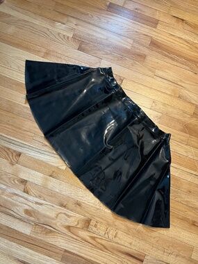 Daisy Corsets Black Vinyl Mini Skirt